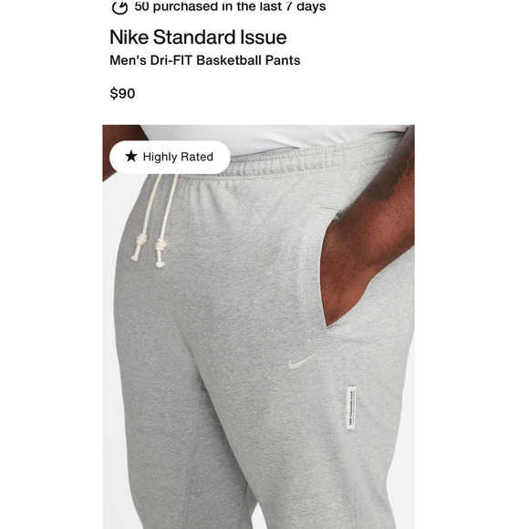 Men’s Nike Dri- Fit Basketball Pants / Size - Medium - Picture 13 of 15